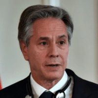 U.S. Secretary of State Antony Blinken is seen during an October 3, 2022 press conference in Bogota, Colombia. (Photo: Guillermo Legaria/Getty Images)